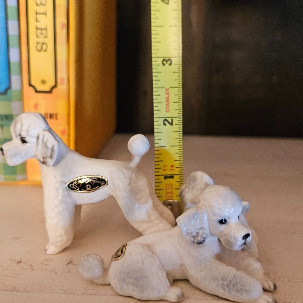Josef Originals Standard Poodle Family 3 Dogs Vintage Japan Porcelain Figurines - Picture 9 of 9